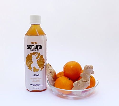 Noyu Teas Samurai Defender Mandarin Ginger Oolong Tea, 16.9-Ounce Bottles (Pack of 12)