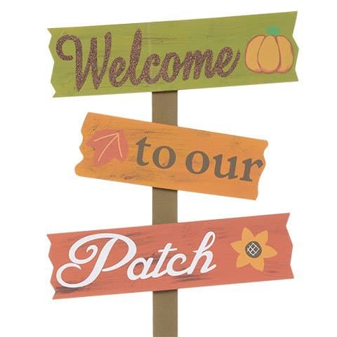 Fall Harvest Yard Signs, 24" (Welcome to Our Patch)