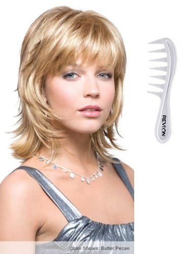 Bailey Wig #2346 by Rene of Paris, Bundle - 2 Items: Wig and Wig Lift Comb (Color Selected: Marble Brown)