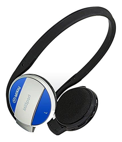 MiiKey MiiSport Blue Wireless Bluetooth 4.0 Headphone with Microphone ,Built-in MP3 player,Supports Micro SD ,Sweat-proof and HD Audio