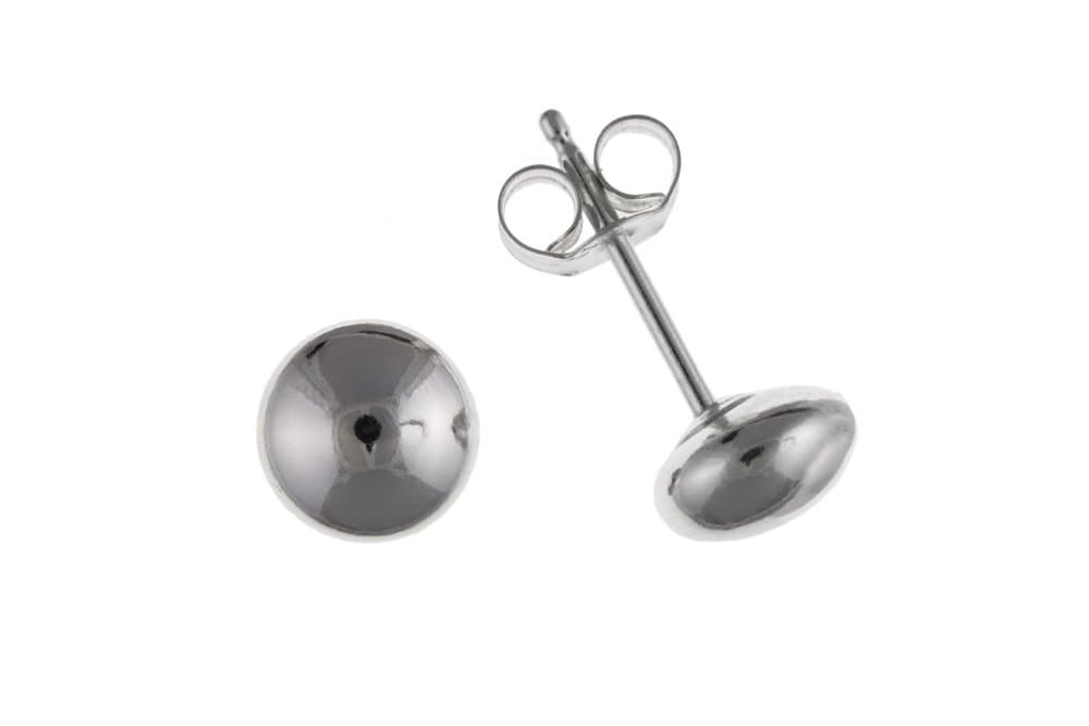 Unique Wishlist Sterling Silver 3mm Plain Bouton Studs *BP0196