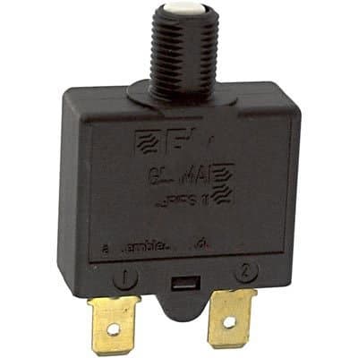 E-T-A Circuit Protection and Control 1658-G21-01-P10-5A, Circuit Breaker; Therm; Push; Cur-Rtg 5A; Flange; 1 Pole; Vol-Rtg 240/28Vac/Vdc