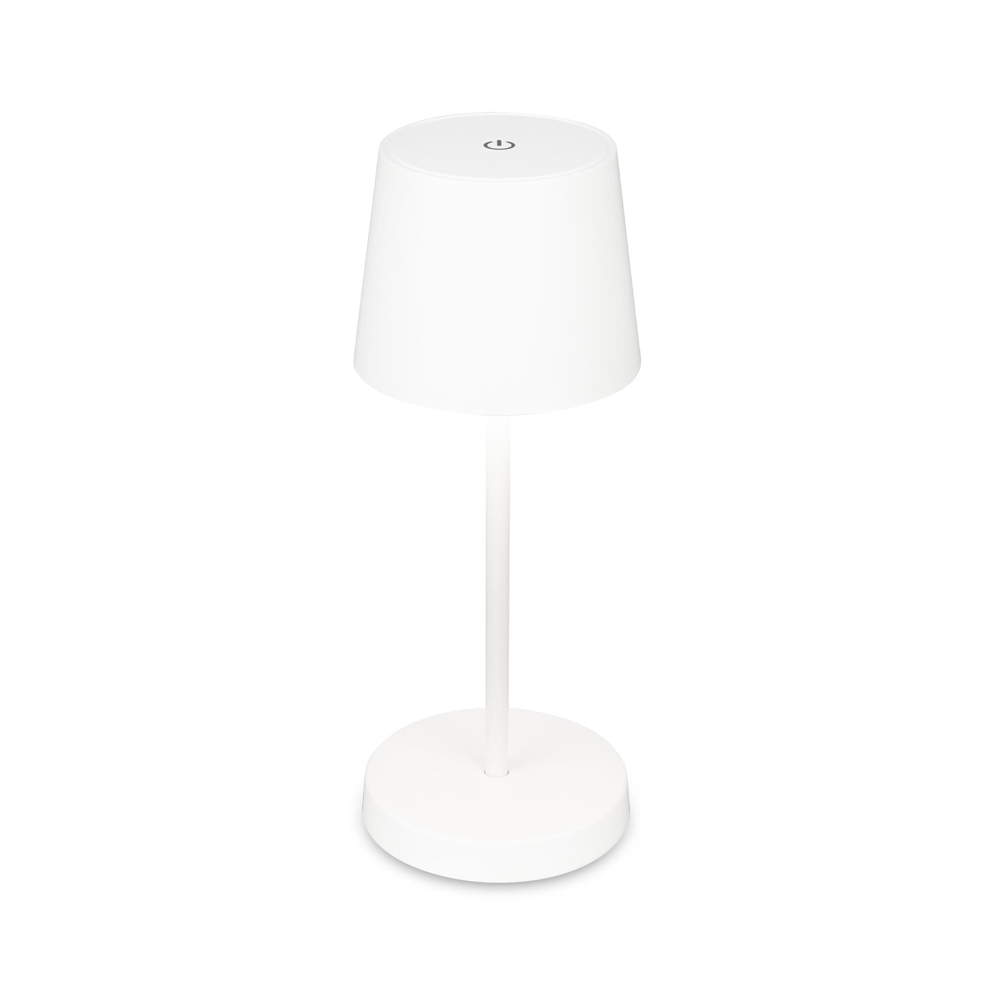 BrilonerWireless LED Table Lamp, Dimmable Bedside Lamp, Touch Desk Lamp, Reading Lamp, Table Lamp Outdoor and Indoor, USB-C, Camping Lamp, Warm White Light, White, 26 cm