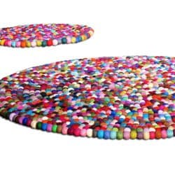 Gumball Felt Rug - Size: 5.5'
