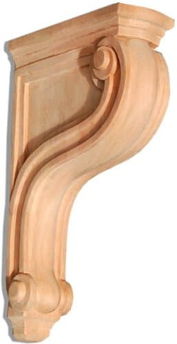 7½"h X 1-11/16"w X 4½"d - Chicago Small Maple Wood Brackets
