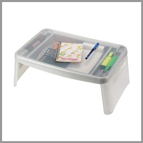 Jukkre Folding Lap, Portable Laptop Desk, Breakfast, Bed Table, Serving Tray with Extra Storage Space for Books, Files, Docs, School Supplies and More, for Kids, Adults,Lapdesk