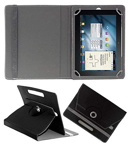 Hello Zone with Free Sim Adapter Kit NXI Edutab 3.0 360� Rotating 7� Inch Flip Case Cover Book Cover -Black