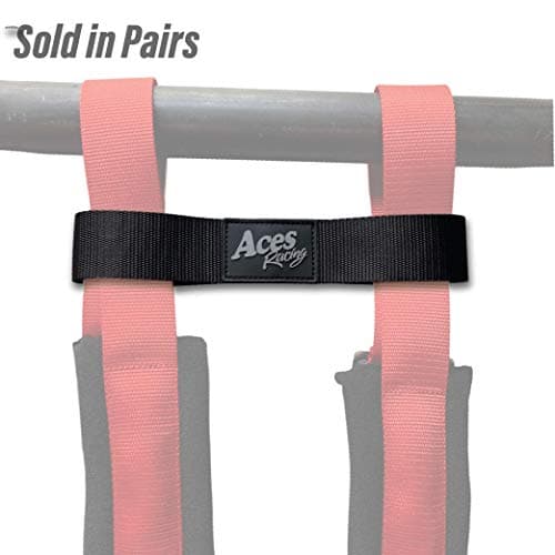 (Pair) 4 and 5 Point Harness Belt Holder/Strap (Black)