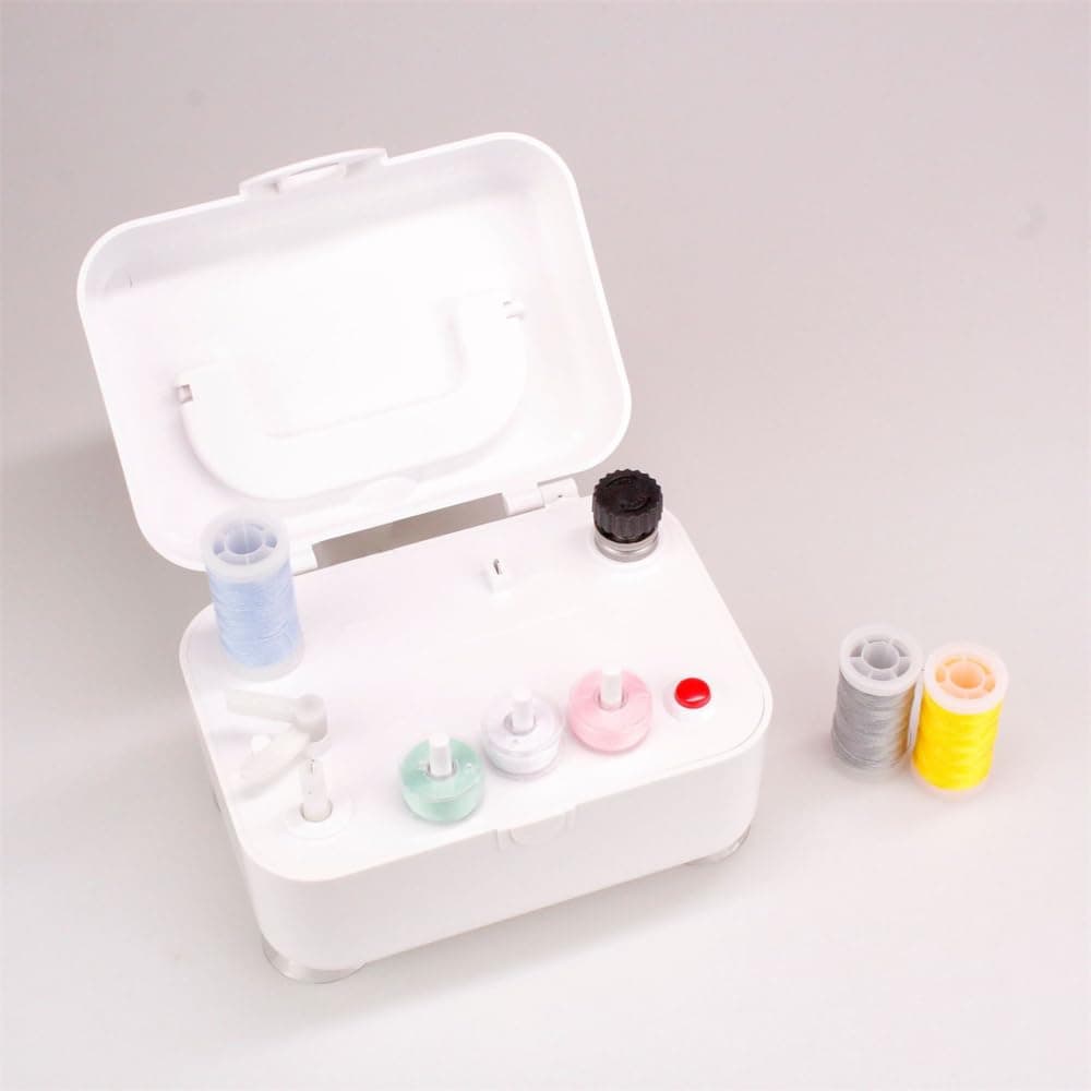 Azonee Bobbin Winder for Sewing Machine, Portable Electric Automatic Bobbin Winder Machine with Two Kinds of Bobbin Fixing Structures, USB or Battery Power Supply, with Latch, Suction Cup