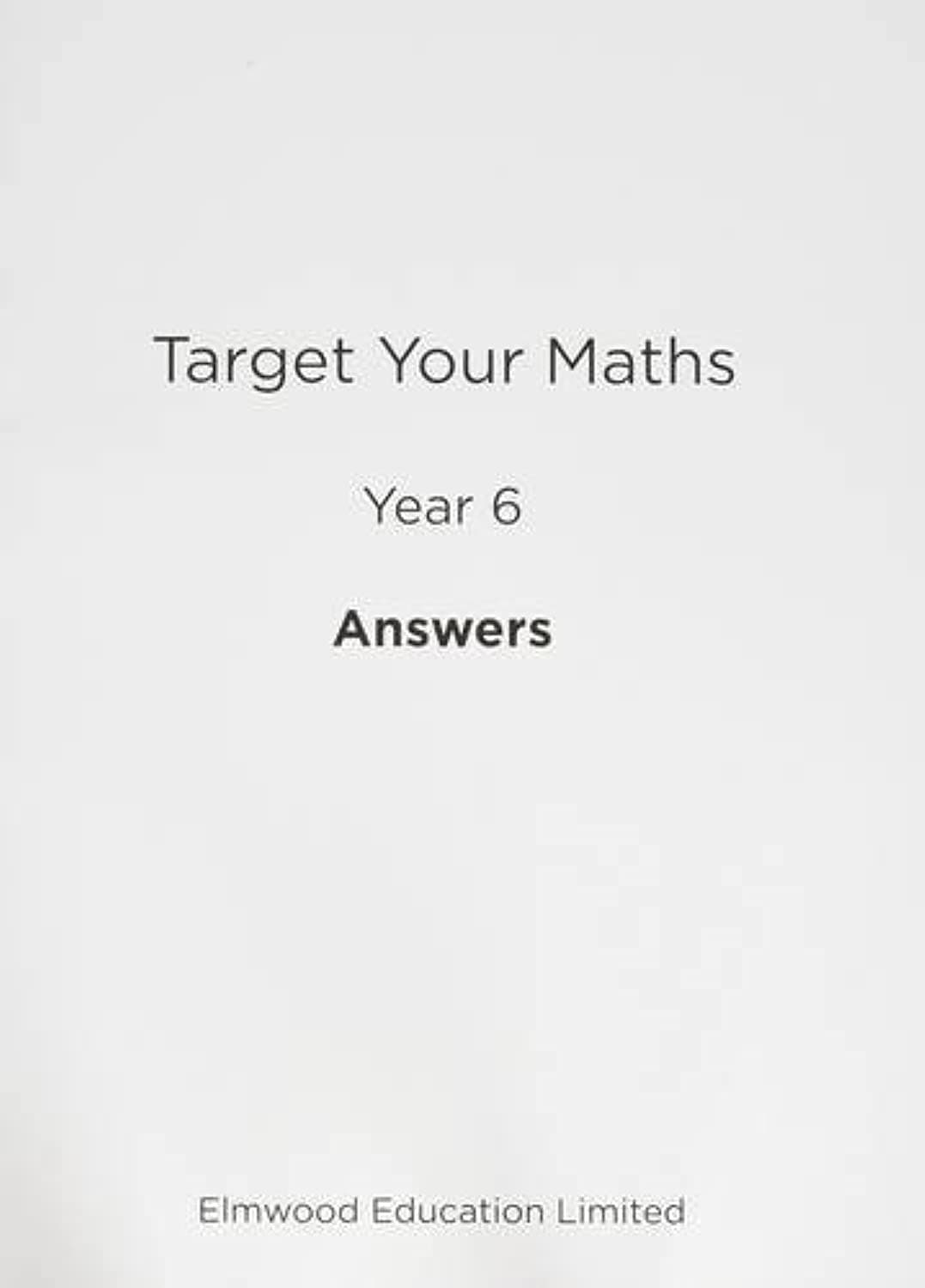 Target Your Maths Year 6 Answer Book: Year 6 Paperback – January 1, 1727