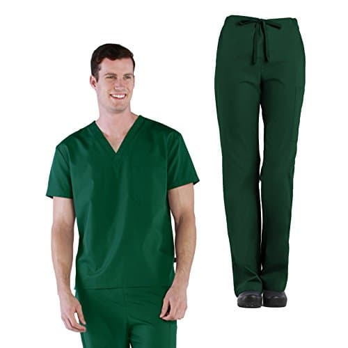 Tru Basic Unisex V-Neck Top 10101 & Drawstring Cargo Pant 90101 Scrub Set