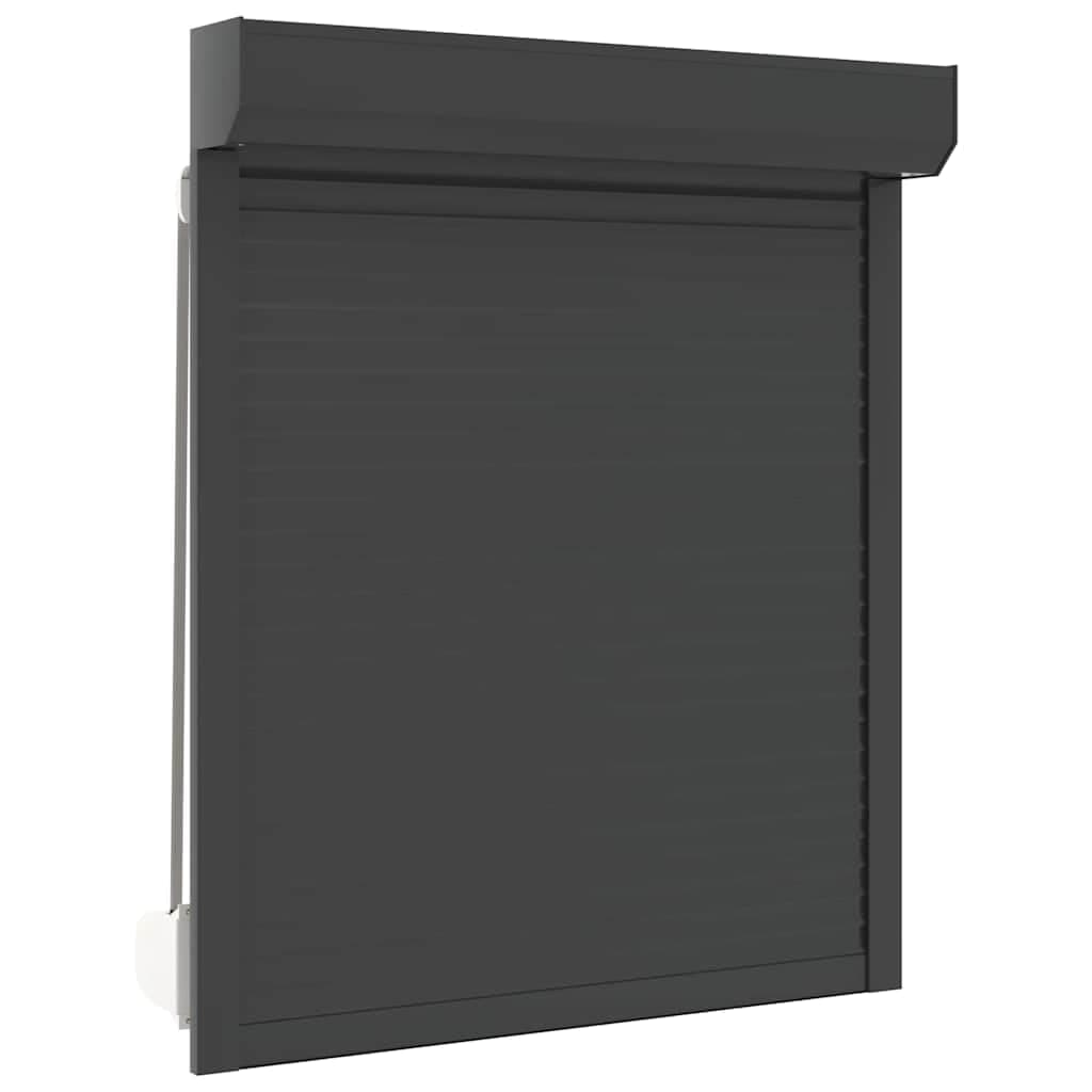 'vidaXL Aluminium Roller Shutter, 100x120 cm, Energy-Efficient, Weather & Abrasion-, Easily Installed, Anthracite Colored for Optimal Privacy