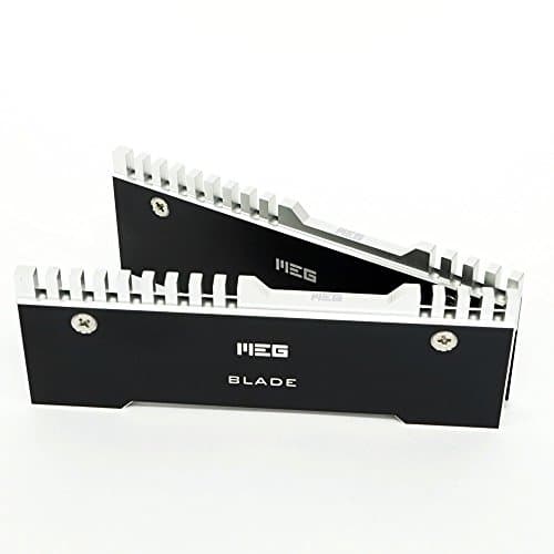 Memory Spreader Heat Sink Cooler Aluminum 2 pack Silver Black of cnc craft design With Thermal Pads