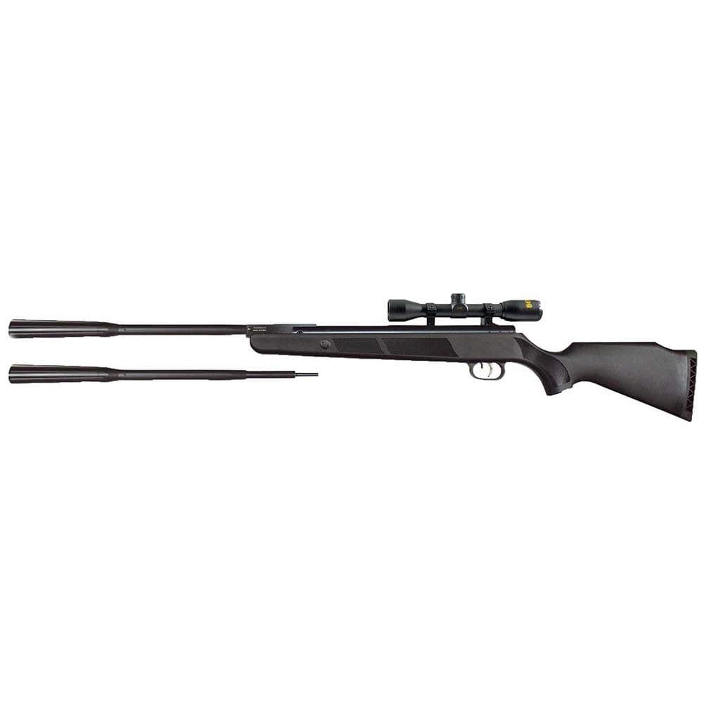 Beeman Quiet Tek, 177/22 Caliber, Break Barrel, Black Synthetic Stock with 4x32mmx 40mm Pellet Rifle