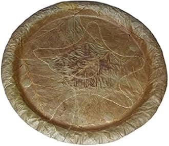 Natural Biodegradable Disposable SAL Leaf Plates | Eco Friendly | Wedding | Anniversary | Birthday | Party Events | Occasion - (Pack of 100)