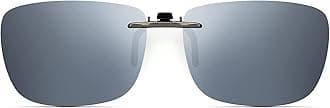 Polarized Clip On Sunglasses Over Prescription Glasses Men Women Compact Fit Non-Flip Up