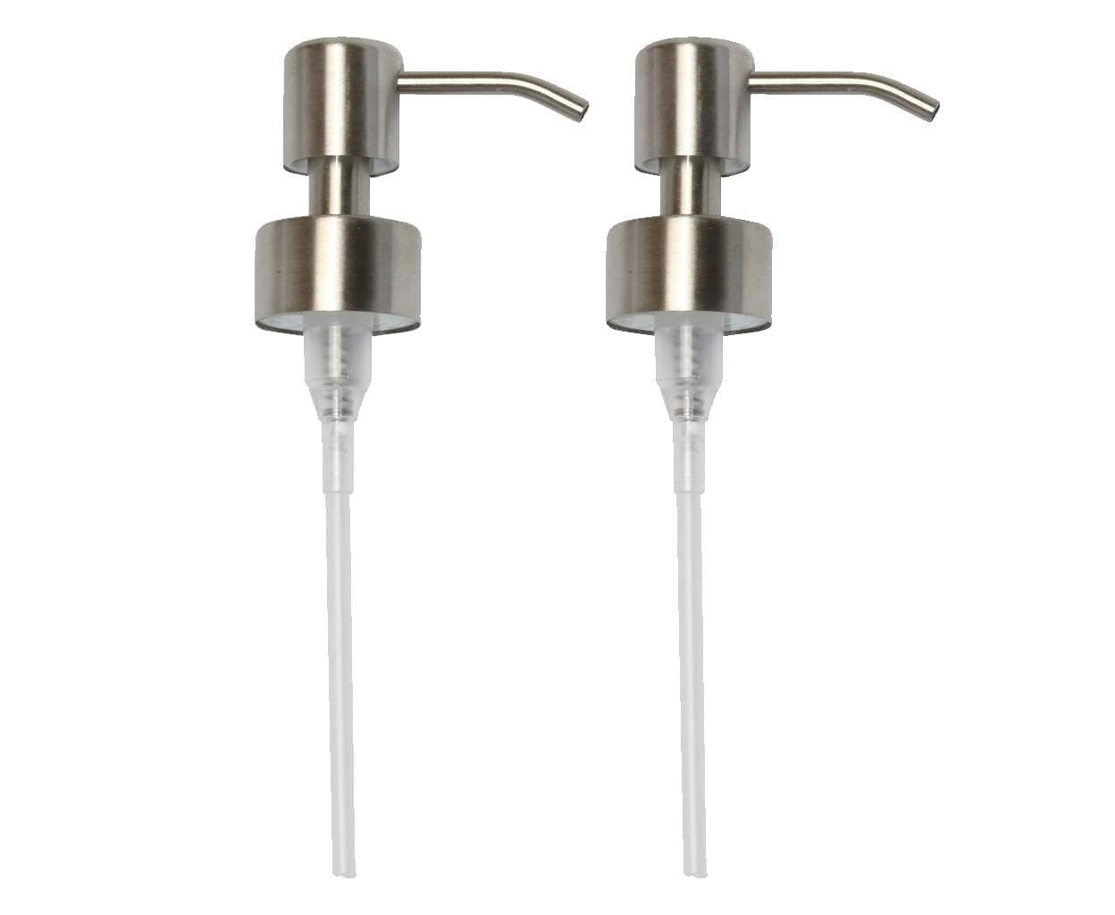 Soap Dispenser Pump Head Replacement Spare for Standard 28/400 (26 mm - 28mm) Neck Size, Stainless Steel Brushed Finish