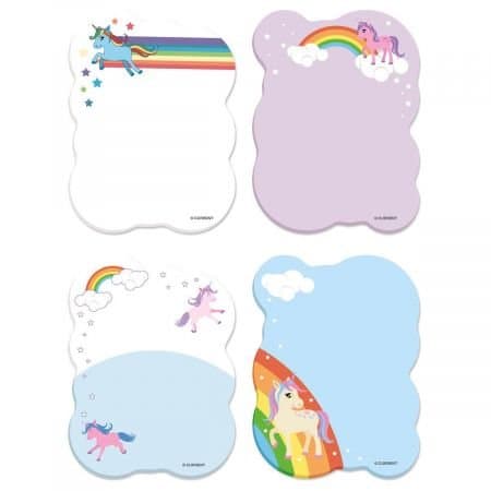 Unicorn Sticky Notes Unicorn and Rainbow Sticky Note Pads (Pack of 4)