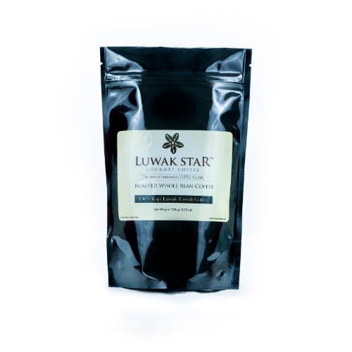 Luwak Star Gourmet Coffee, 100% Arabica Java Luwak Coffee Whole Beans 100 Gram (0.22 Lb) Bag, Roasted in the U.S.