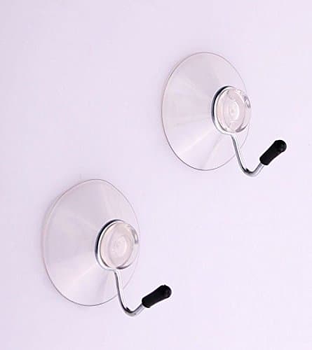 De Plastik 2 Piece Suction Hook Set Transparent Black