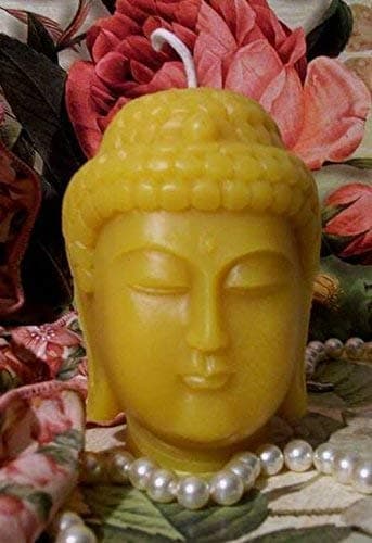 Beeswax Buddha Head Candle Yoga