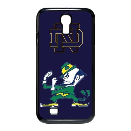 Custom NCAA Notre Dame Fighting Irish logo black plastic Case for SamSung Galaxy S4 I9500 at luckeverything store