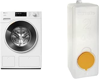 Miele WSG663 WCS 9 kg Washing Machine - Freestanding, Quiet Front-Loading Washer with 1400 rpm Spin, TwinDos and Pre-Ironing, A Rated Energy Efficiency, in Lotus White & Container TwinDos 2, 10223120