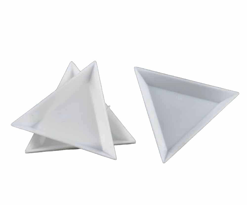 20 Bead Sorting Trays Triangle Plastic 3X3X3 Inch