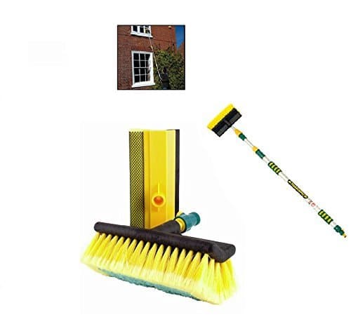 hbkHeavy Duty Tri-Section Extending Wash Brush 3 Metre Include Squeegee