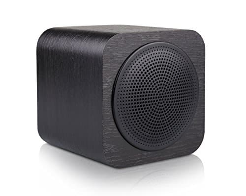 Wood bluetooth speaker supportmp3 player aux portable wireless speaker built in 1200mah rechargable battery suitable for cell phone, pc, tablet.(BLACK)