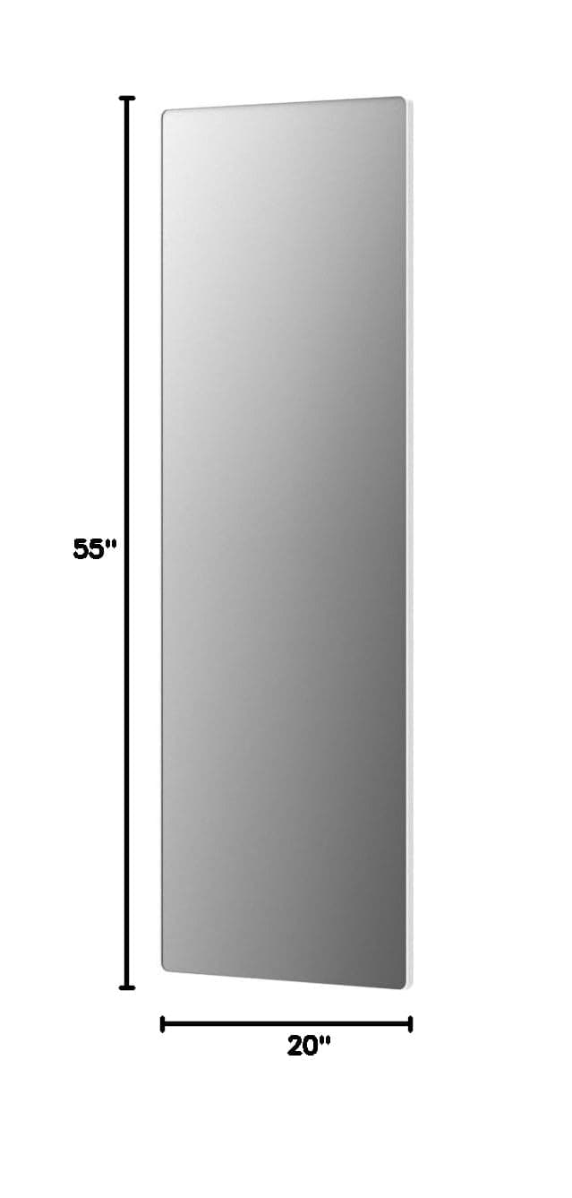 Vlsrka 55"x20" Full Length Wall Mounted Mirror, Dressing Body Mirror for Bedroom, Living Room, Bathroom, Round Corner