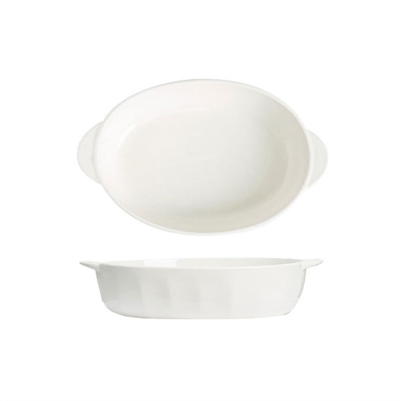 Baking Dish طبق خبز جبن من السيراميك بلون مزدوج الأذن، طبق خبز منزلي بيضاوي، طبق خبز ذو سعة كبيرة Lasagne Dish