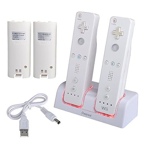 INSTEN Remote Controller Charger + 2 Battery Packs For Wii Game