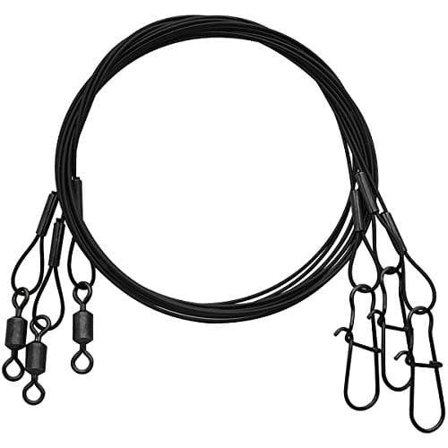 Eagle Claw Black Heavy Duty 12" Wire Leaders 3-Pack