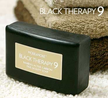 Black Therapy 9 Bamboo Charcoal Soap featuring Activated Bamboo Carbon - 3 Bar Pack