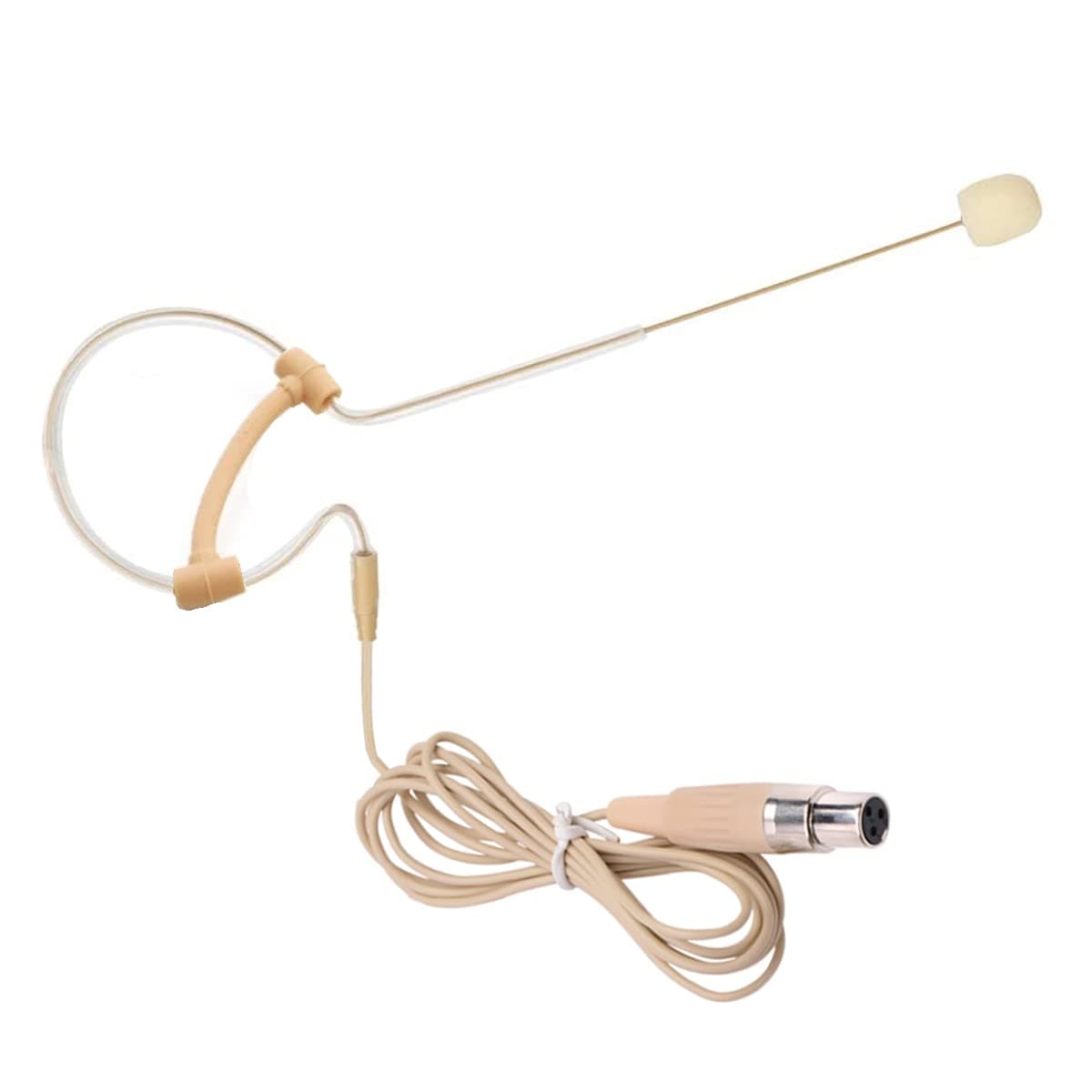 Single Ear Headset Microphone Earset Headworn Mic Compatible with AKG Wireless System Bodypack Transmitter with 1.2m Cable Windscreen Mini XLR 3 Pin TA3F Plug