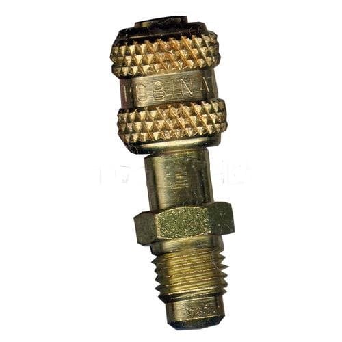1/4inch MFL x 3/16inch FF Solid Brass Straight Adapter-2pack