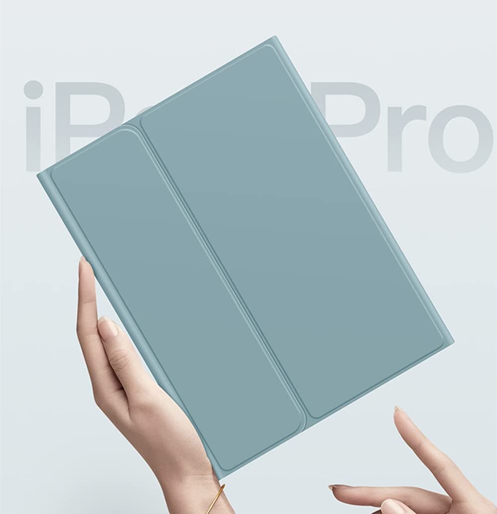 Keyboard Case for Galaxy Tab S10 Lite/ S10 FE/ S9 FE 5G 10.9 Inch/Tab S9 11 Inch- Slim Folio Cover with S Pen Holder - Magnetically Detachable Keyboard (Mint Green)