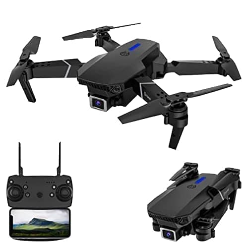 Blessbe Foldable Hastan Drone with Dual Camera HD Wide Angle Lens | WIFI FPV 4-Axis Dual Camera with Dual Flash Lights Remote Control Drone
