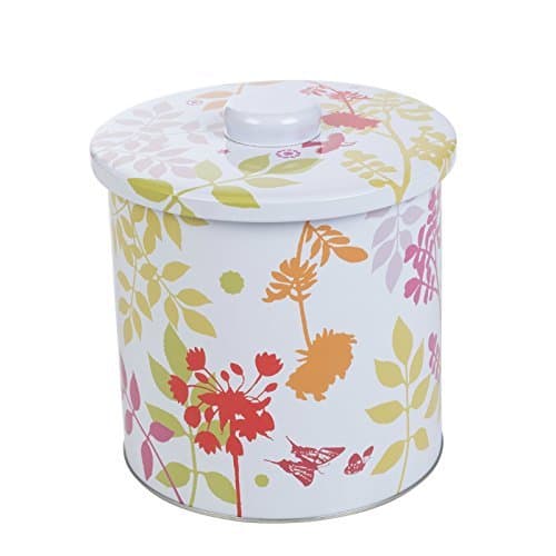 Round Sealed Metal Biscuit Tin (Flower)