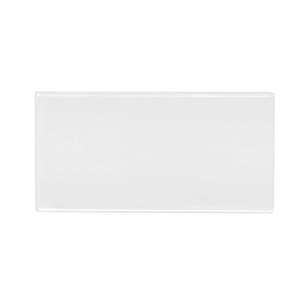 White Ceramic 3x6 Glossy Subway Wall Tile Backsplash for Kitchen, Bathroom Shower, Accent Decor, Fireplace (80 Pieces - Box of 10 sq.ft.)