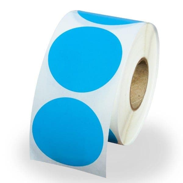 Blue Round Color Coding Inventory Labeling Dot Labels/Stickers - 1.5” (25mm), 1 Roll 500 Labels, Permanent Adhesive | Warehouse and Date Coding Applications | LabelValue Brand