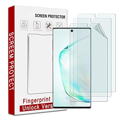Pulen Film [3 Pack] Screen Protector for Samsung Galaxy Note 10 Plus/Samsung Galaxy Note 10+, [HD Clear][Case-Friendly] Bubble-Free