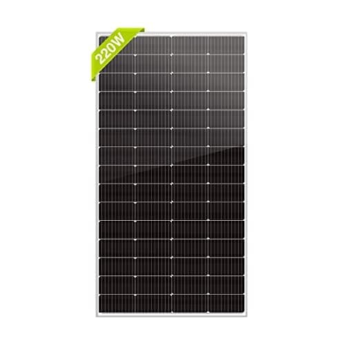 Newpowa 220W Monocrystalline Solar Panel 10BB Cell Solar Panel Off-Grid Charge System for RV Marine Boat 220Watts (220w)