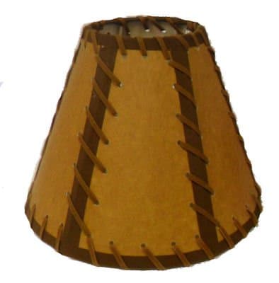 9 Inch Wide x 6 Inch High Double Laced Rustic Lamp Shade