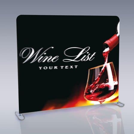 10ft Premium Tension Fabric Display (Footed Straight) - Custom Printed - Full Color - Hardware Included