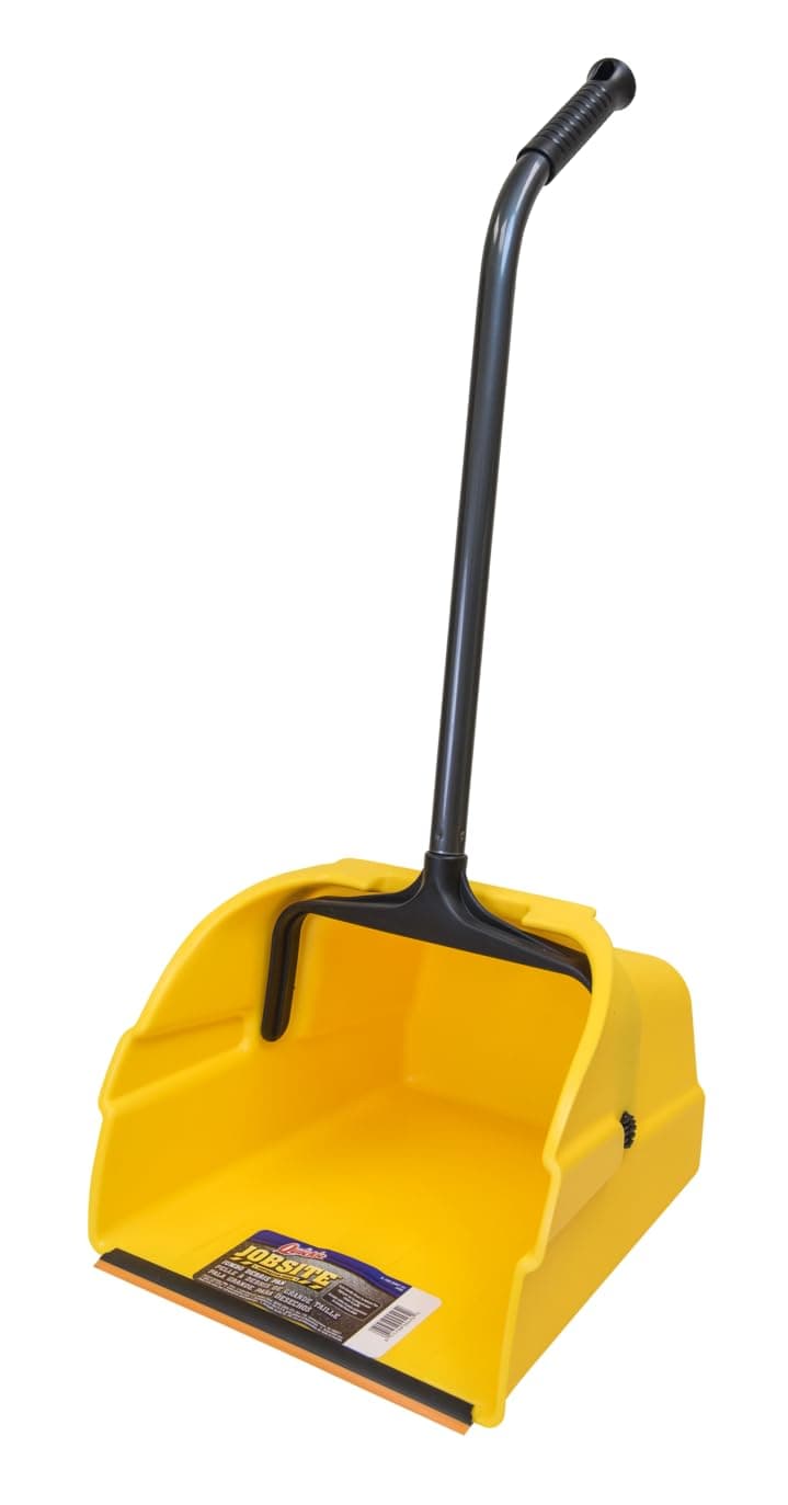 Quickie Debris Dustpan with Handle, Jumbo Debris Pan, Trash Collection for Industrial/Professional Cleaning