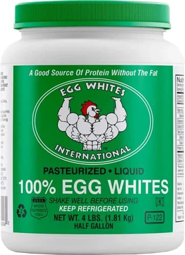 Egg Whites International 100% Pure Liquid Egg White Protein Designed to Drink. NOW 100% CAGE FREE (1 Half Gallon)