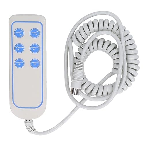 Lifting Bed Controller, 8 Pin Lift Chair Remote Hand Control with Back Hook, PVC IP66 Waterproof 6 Buttons Bed Lift Regulator for Electric Recliners Lift Chairs SK-04-3