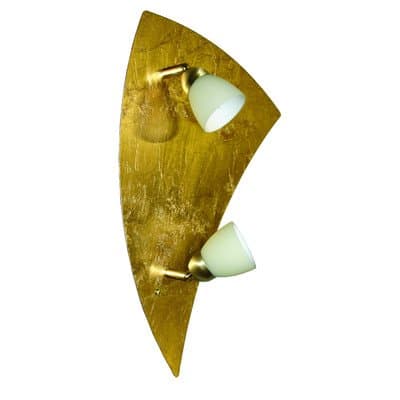 Elegance 2 Light Wall Light Colour: Real Gold Leaf/Polished Brass